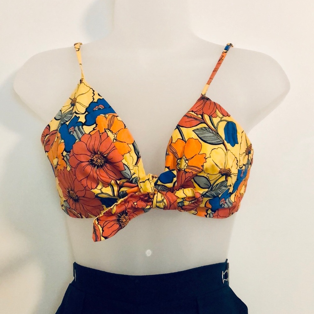 Floral Multicolor Bandeau Top
